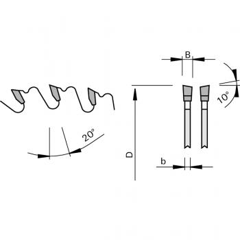 Zeichnung: Stehle 58102002 ZW Zuschneid-Kreissägeblatt